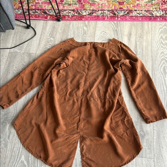 Women's Vintage Brown Tunic Top - Picture 6 of 6